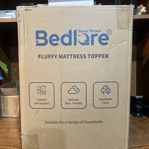 BEDLORE King Mattress Topper Viscose Derived from Bamboo, King, Dark Gray 