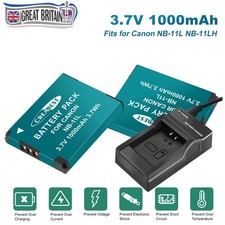 2 pezzi batteria + caricatore USB per Canon Ixus NB-11L,135,145,155,165,140,150,160,170