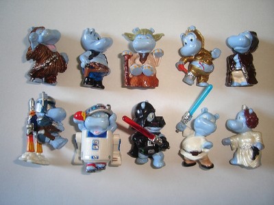 STAR WARS HAPPY HIPPOS 2002 KINDER SURPRISE FIGURES SET FIGURINES COLLECTIBLES