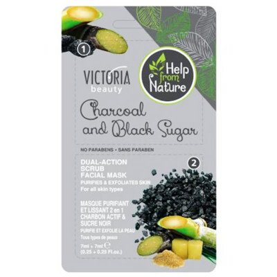 victoria beauty Charcoal und Black Sugar Dual - aktion  Scrub - Gesichtsmaske