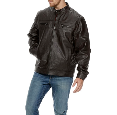 ジャケット・アウター Leather Motorcycle Jacket Vintage Vintage Leather Men's Moto Brown Leather Jacket (22202) Size S