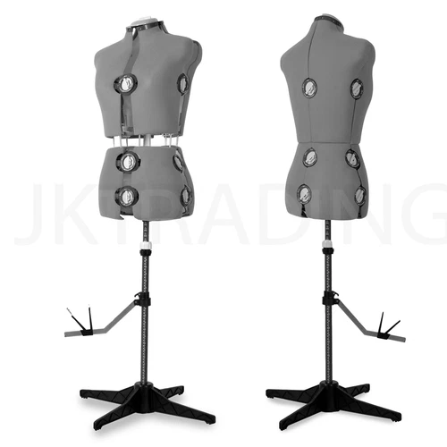 JKCrafts 8Parts SZ8-14 Adjustable Dressmakers Dummy Model Mannequin Sewing GREY - Picture 1 of 9