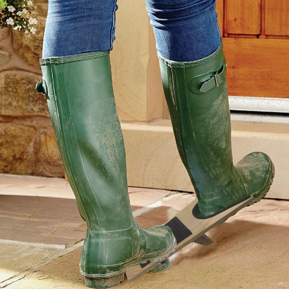 Extra Wide Mud Scraper Boot Jack Wellingtons Wooden Quick Heavy