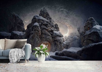 3D Rock Arch Fairytale Self-adhesive Removable Wallpaper Murals