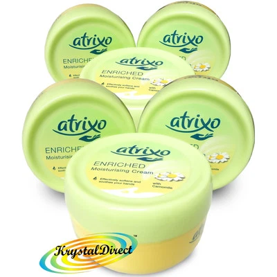 6x Atrixo Enriched Moisturising Hand Cream with Camomile 200ml