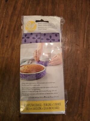 Wilton Bake-Even Strips 2pc For Baking Moist Level Cakes 415-0795