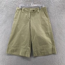 Tommy Hilfiger Culotte Shorts Womens 8 Actual 33x17.5 Green Cotton Mid Rise