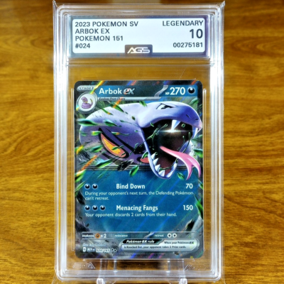 Pokemon SV 151 Arbok EX 024/165 AGS Legendary 10 Holo Ultra Rare