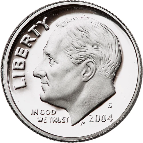 2004 S Roosevelt 90% Silver Dime DCAM GEM PROOF