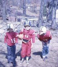 Vintage Stereo Realist Photo 3D Slide FOOTBALL BOYS