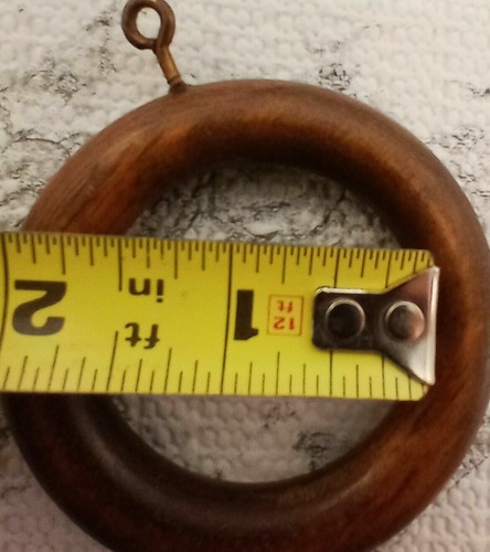 Anillos de cortina de madera cortinas de madera cortinas con cortinas para ojos 16 piezas. - Imagen 1 de 12