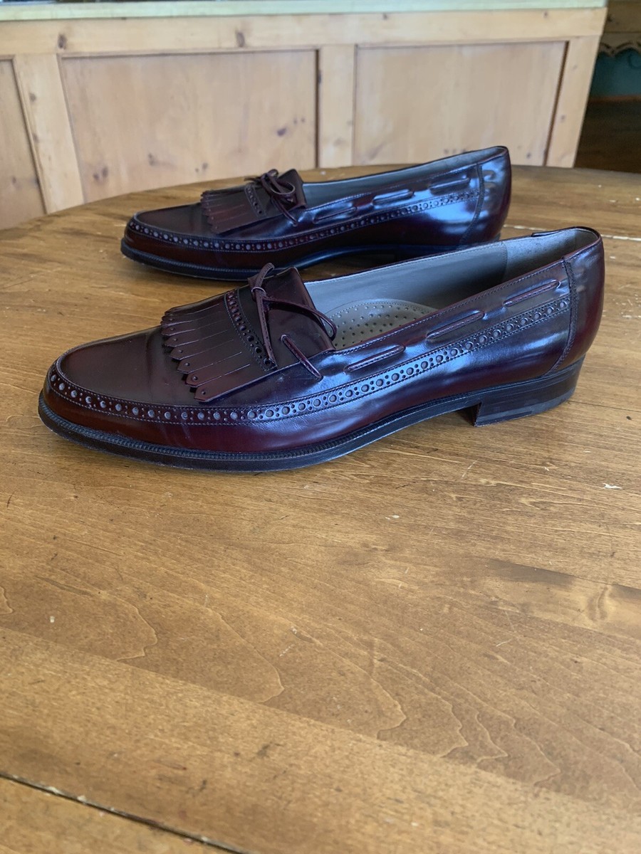 Bally Burgundy Kiltie Loafers 10.5 D | eBay display picture 2