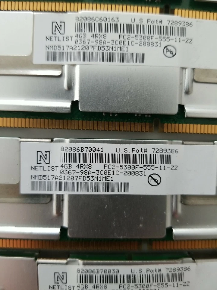 NMD517A21207FD53NIME1 16GB 4x4GB DDR2 PC2-5300F ECC REGISTERED FB-DIMM 4RX8 - Image 2 of 4