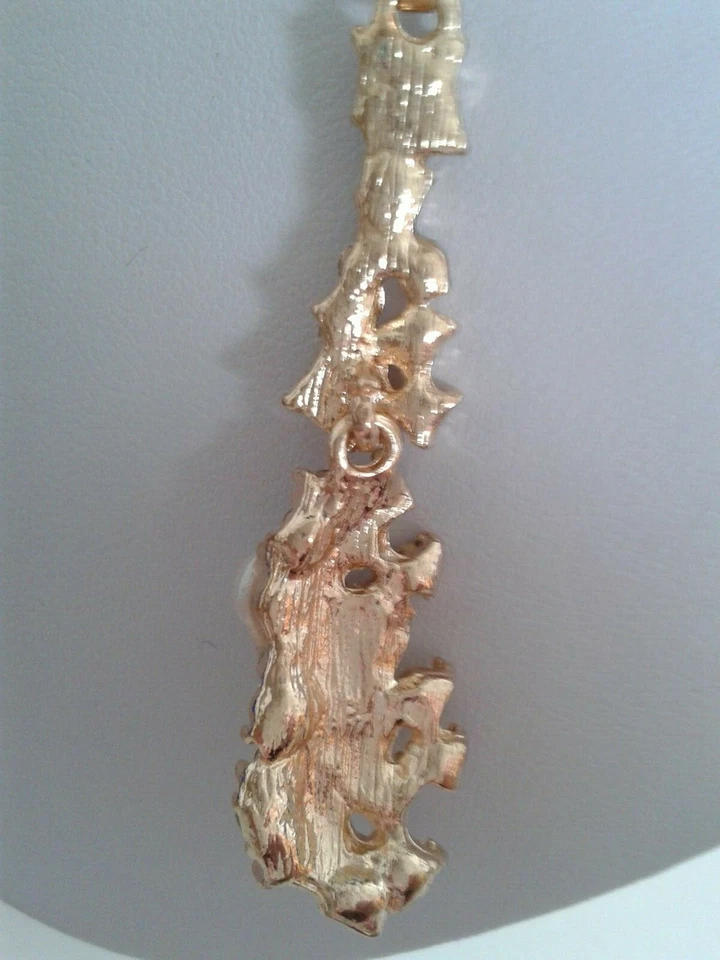 Schmuck Halskette Schlangenkette 18 K Rosevergoldet mit Kristall-Anhänger 42 cm - Bild 4 von 4