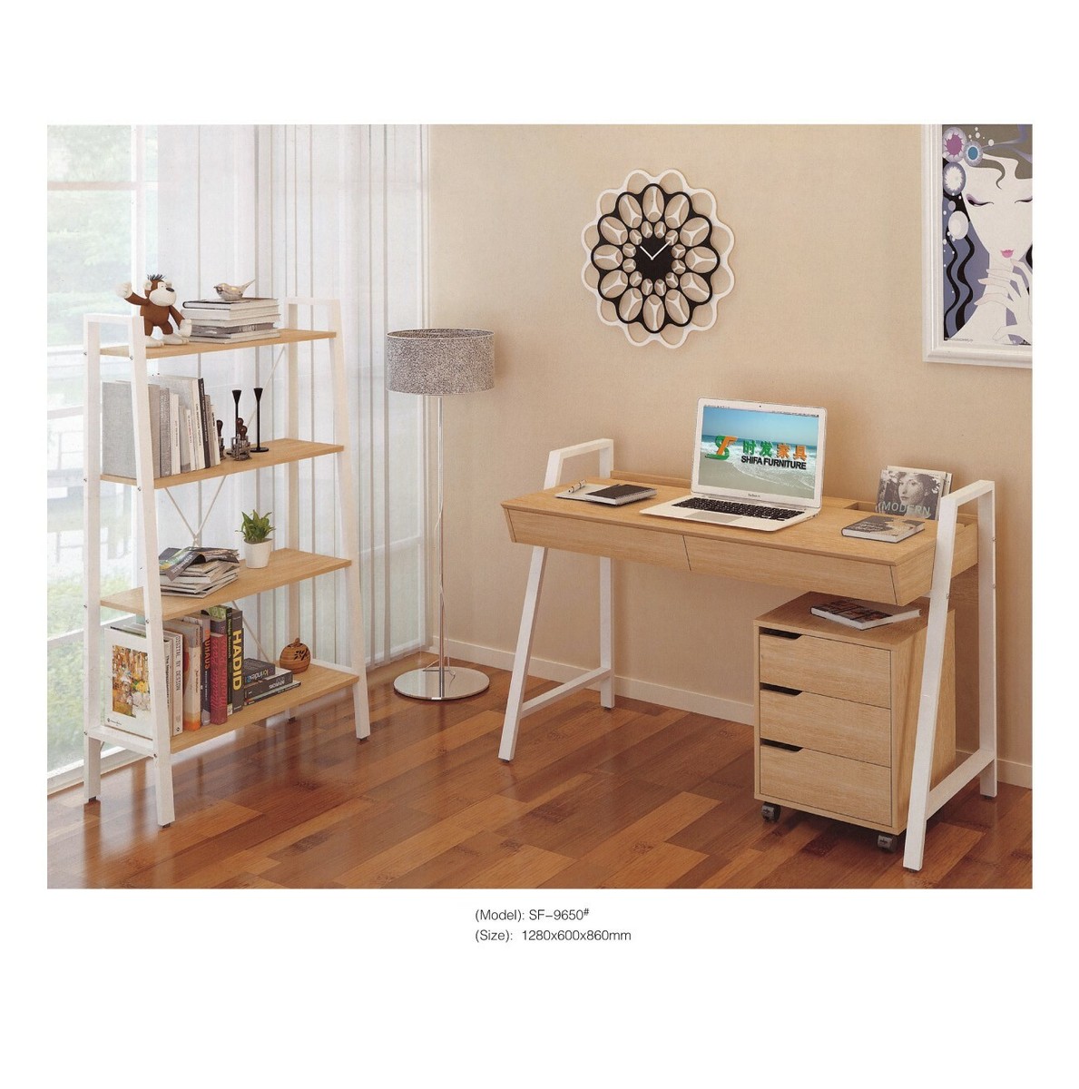 Wooden Computer Table Models Model J Dazzle (5.25 Ft X 2.30 Ft)