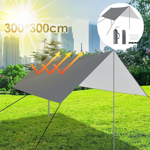 Tarp Zelt-Plane 3x5m Wasserdicht –Camping Sonnensegel Sonnenschutz UV-Schutz - Bild 14 von 23