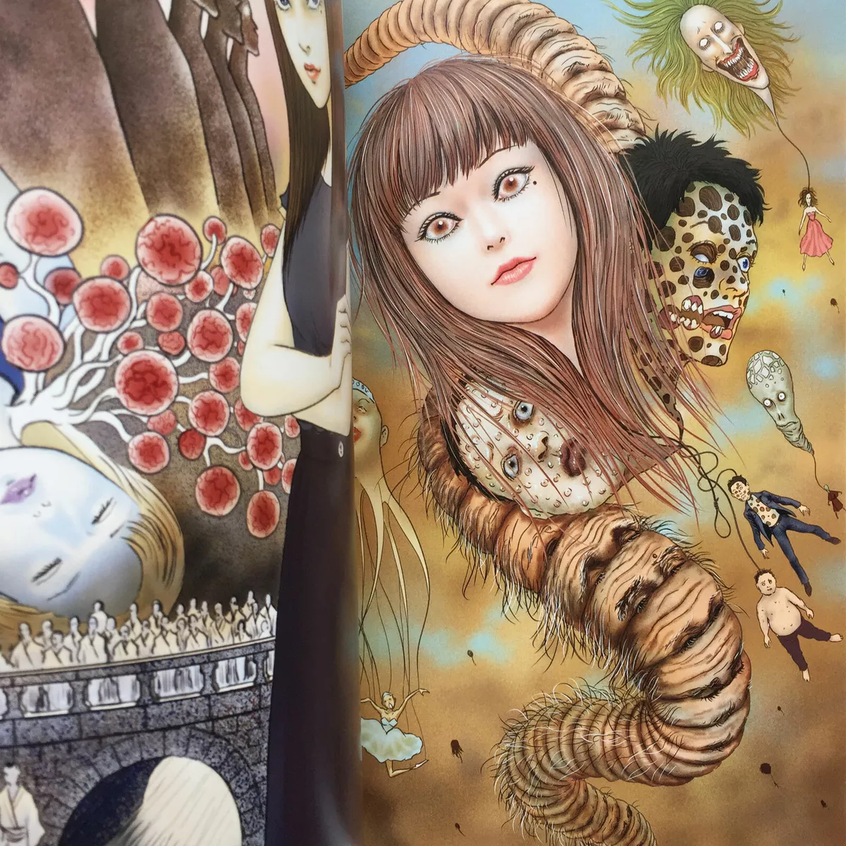 Junji Ito Pillow Set RARE Netflix Tomie Uzumaki Japanese Anime