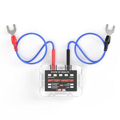 12v Battery Monitor Automotive Battery Tester Fit for iPhone Android Bluetooth 