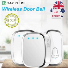 Wireless Door Bell Doorbell Waterproof Wall Plug In Loud 36 Chime LED Flash Set