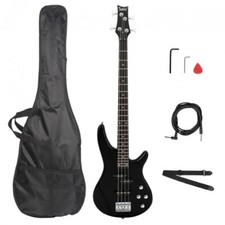 Glarry GIB Bass Guitar Full Size 4 String Black