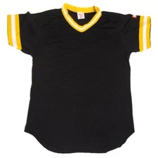 Wilson A4795 Black V-Neck Throwback Jersey Youth (BGWG)