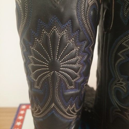 GO WEST BOOTS CROCODILE DANDY BLACK SIZE 8.5 - Picture 19 of 21