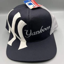 Vintage New York Yankees Hat Men Black Twins Enterprise MLB Snap Back Cap New