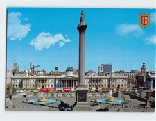 Postcard Nelsons Column and Trafalgar Square London England