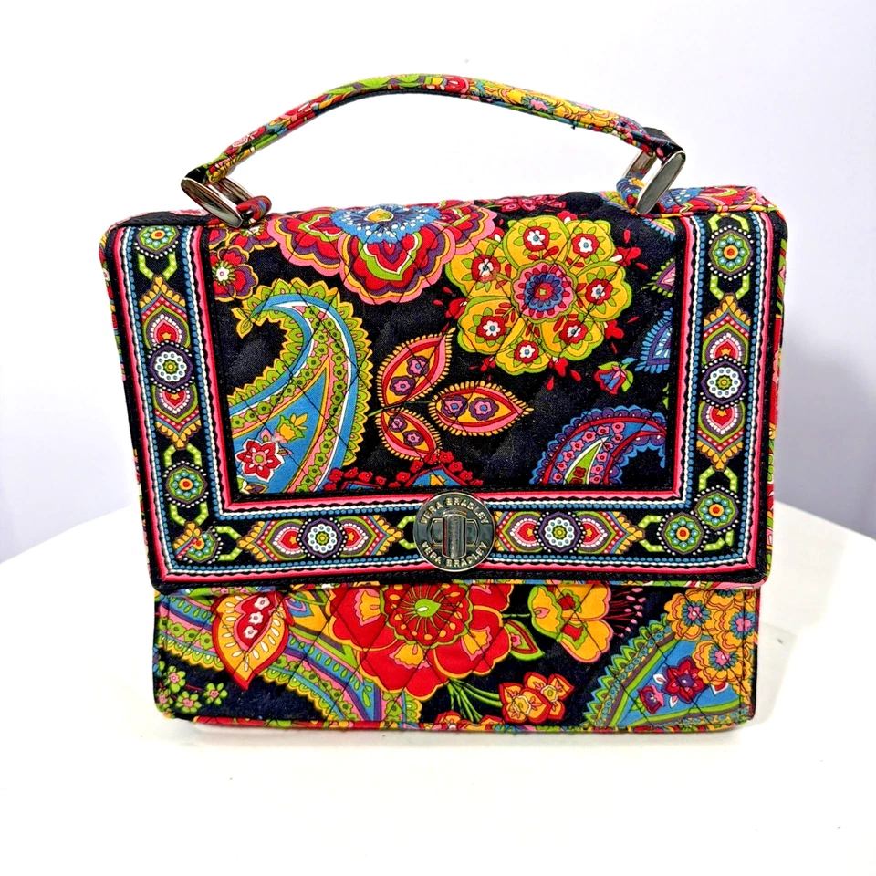 Vera Bradley выстеганная цветочный чехол наплечная сумка пейсли хипстер сумочка превратить Lok - Изображение 2 из 4