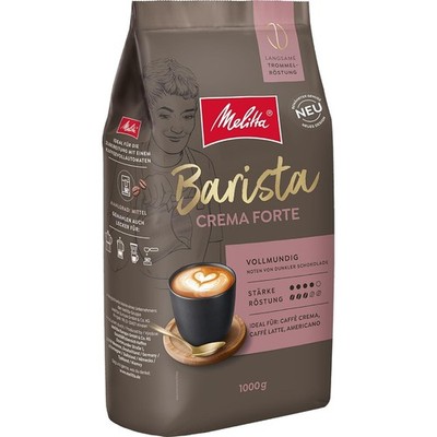 Melitta Barista Classic Crema Forte, Whole Coffee Beans 1 kg, Strong Roast
