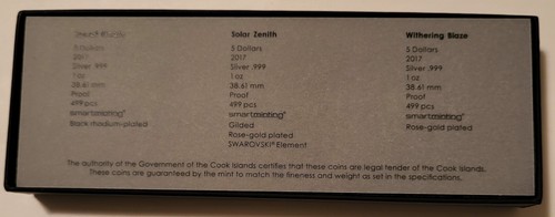 No Coins: Cook Islands 2017 Scarab Selection Series Box/Case and COA