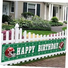 Football Happy Birthday Banner Decorations Birthday Signs Giant Birthday rugby
