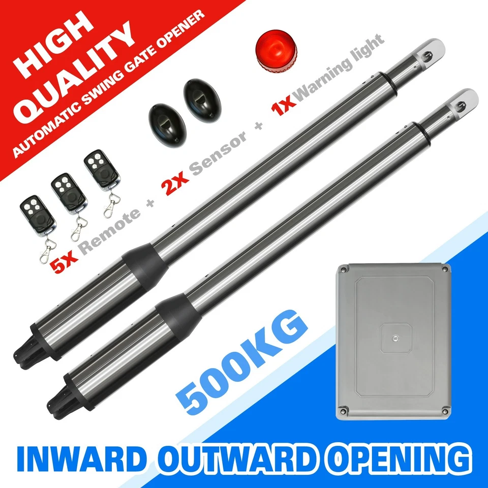 High Quality Automatic Swing Gate Opener Kit, WIFI 500KG Inward/Outward Opening - image 2 of 4