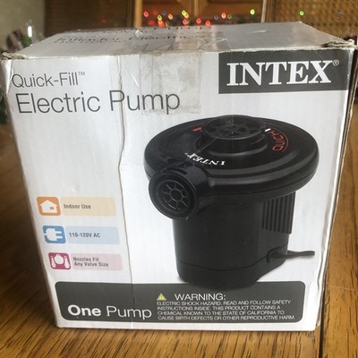 Quick-Fill AC Electric Air Pump - Inflates & Deflates - Black 110-120V AC