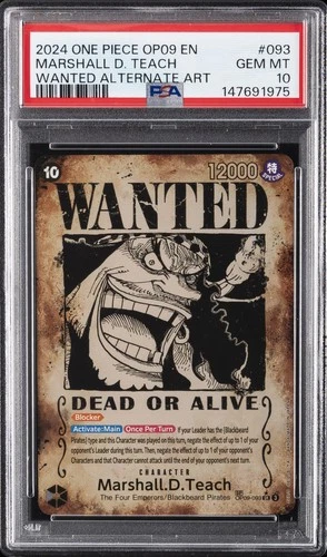 2024 ONE PIECE OP09-EMPERORS IN THE NEW WORLD #093 MARSHALL D. TEACH PSA 10