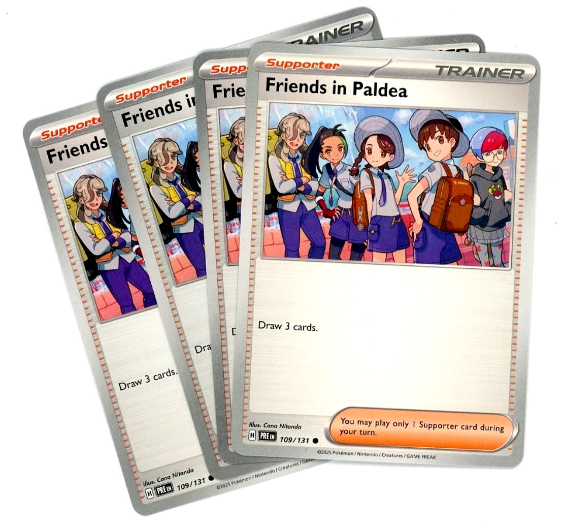 Friends in Paldea Playset X4 Normal 109/131 Pokemon TCG NM Prismatic Evolutions