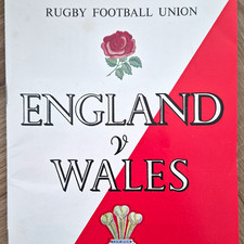 Rugby Union Programme England v Wales Teams & Line-ups 1950s International
