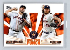 2023 Topps #12P-18 One-Two Punch Justin Verlander / Gerrit Cole Houston Astros