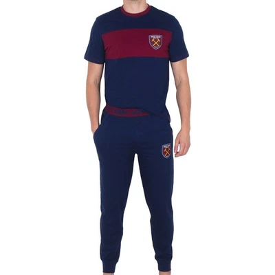 West Ham United FC Hombre Pijama Largo Premium Set OFICIAL Fútbol Regalo