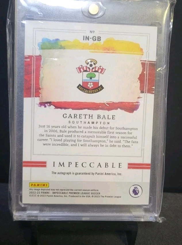 Gareth Bale 2022-23 Impeccable Indelible Ink Auto /59 - Image 2 of 2