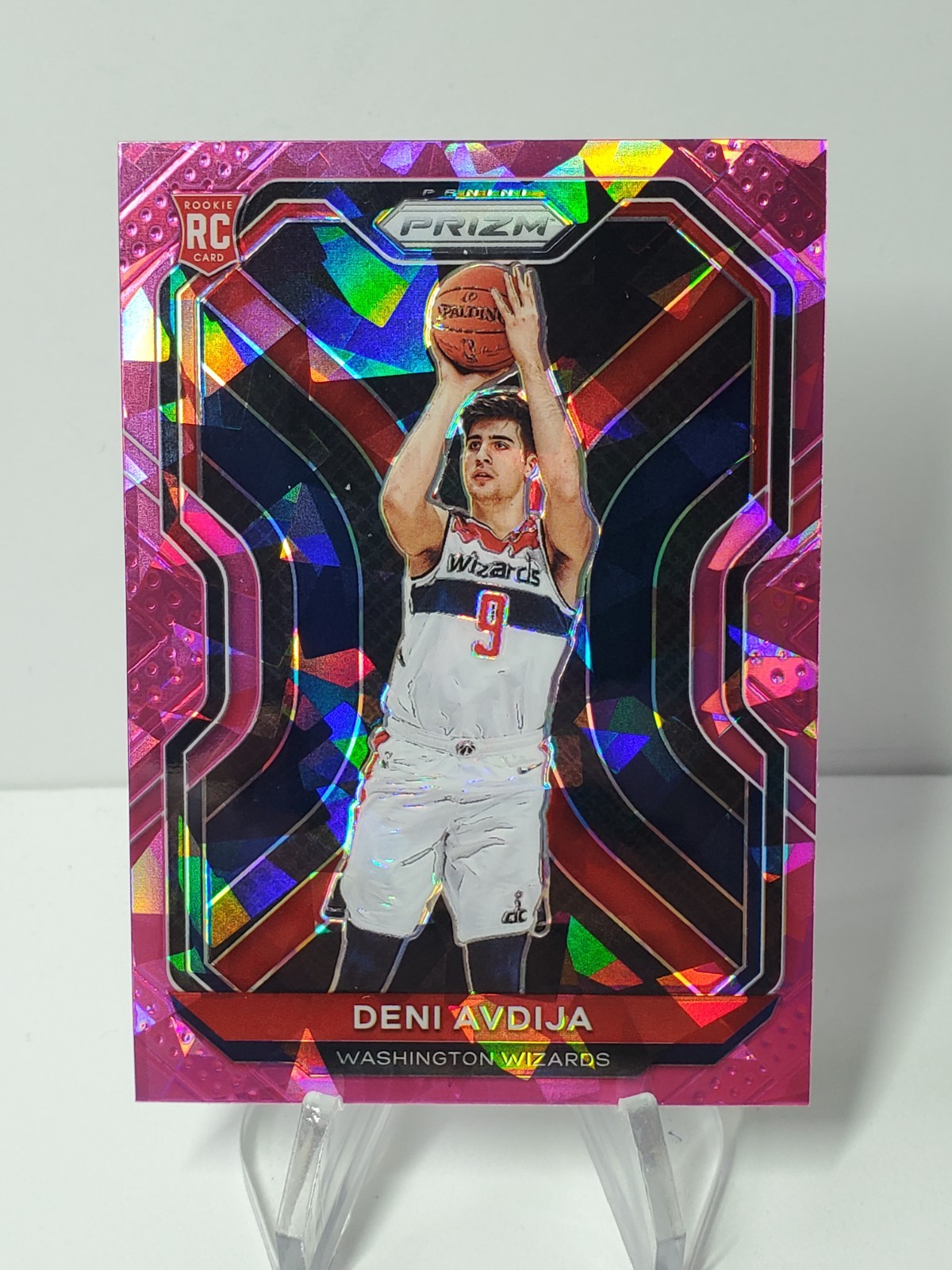 🔥2020-21 Panini Prizm "DENI AVDIJA" PINK CRACKED ICE Rookie #290 WIZARDS!🔥v2