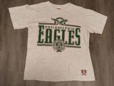 Vintage Nutmeg NFL Philadelphia Eagles  T-Shirt Single Stitch Large Tee