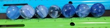 7 Vintage Cats Eye Shooter Marbles Blue .75