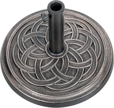 YSSOA 24.2 LBS 17.7" Market Umbrella Base Heavy Duty Round Patio Umbrellas