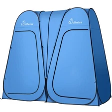 2 Room Pop Up Shower Privacy Tent Dressing Room Sun Shelter for Outdoor Camp ...