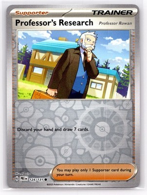 Pokemon NM Reverse Holo Professor's Research [Professor Rowan] 124/131 Common SV