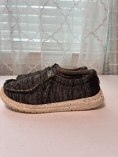 Hey Dude Wally Sox Youth Size 1-2 Slip-on Shoes Dark Gray No Insoles