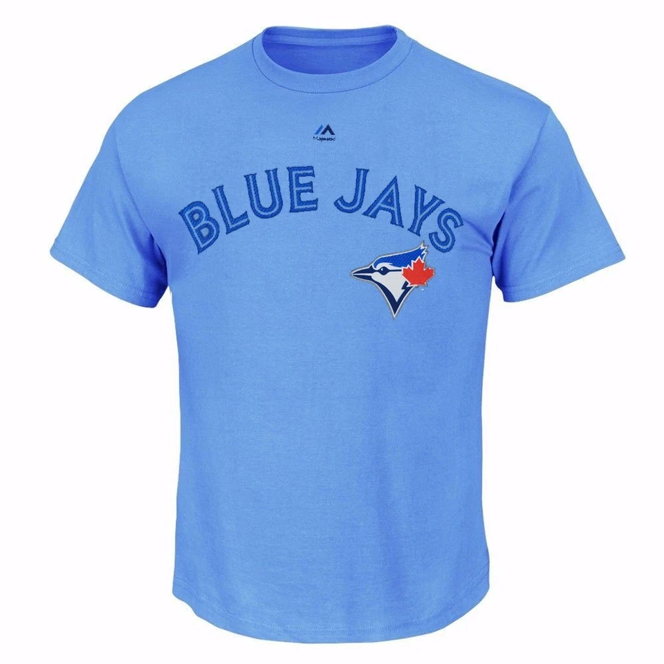 Camiseta Jersey Jose Bautista Majestic MLB Hombres Toronto Azulejos Azul Jugador N&N Foto 2 de 3
