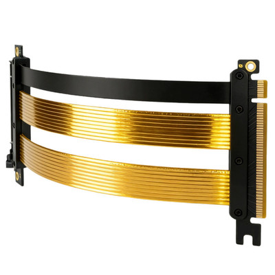 PCIe 5.0 x16 GPU Riser Cable Vertical Mount for Server DIY Computing///