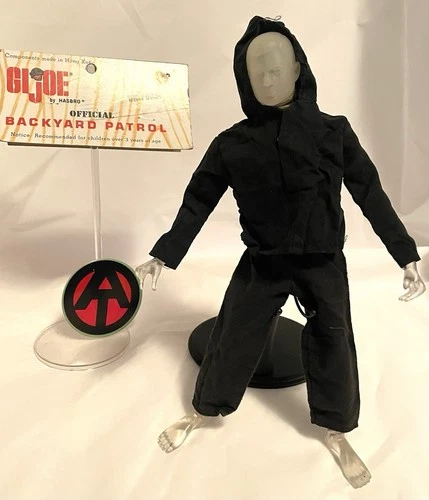 Vintage 1970s Adventure Team Hasbro Gi Joe Infiltration HTF Black Hoodie Outfit
